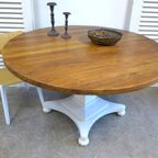 Prachtige Ronde Vintage Retro Eettafel 150 Cm thumbnail 15