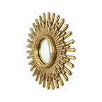 Grote Gouden Zonnespiegel Sunburst Resine Convex 56cm thumbnail 9