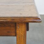 Geweldige Antieke Franse Eetkamertafel Van Eikenhout Uit Vroeg 19e Eeuw Met 2 Lades thumbnail 9