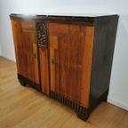 Vintage, Art Deco Dressoir, Wandkast, Wandmeubel Marmer Blad thumbnail 8