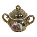 Versailles - Mocca Teaset 'Fragonard' With A Lot Of Gold - Complete thumbnail 7