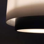 Vintage Mid Century Modern Hanglamp, Wit En Zwart thumbnail 14