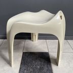 Casala White Low Stool 1970s thumbnail 2
