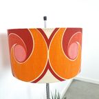 Jaren 70 Vloerlamp Met Gekleurde Kap En Fineer Voet thumbnail 11