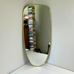 Vintage, Ovale Spiegel Met Smallere Onderkant, Gouden Lijst thumbnail 5