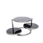 Mc48 – Salontafel – 3 Bladen – Zwart Glas – Jaren 80 thumbnail 8
