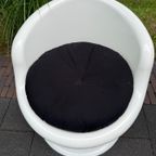 IKEA Poptorp Stoel Wit Met Zwart Kussen thumbnail 2