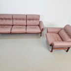 Vintage Coja Bank & Fauteuil Zweden '70 Leer Palissander thumbnail 11