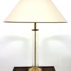 Glasstube & Brass Hollywood Regency Lamp thumbnail 4