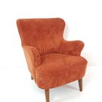 Vintage Artifort Theo Ruth Fauteuil Stoel Corduroy Rib Steen thumbnail 4
