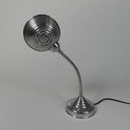 Aluminium Vintage Bureaulamp Met Buigstang, Jaren 50 thumbnail 10