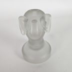 Paperweight Glas - Olifant - Gesatineerd Glas - 70S thumbnail 4