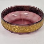 Art Nouveau Glazen Kom Moser Karlsbad 1920 Amethist Schaal thumbnail 4