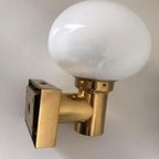 Vintage Jaren '70 Wandlamp Wit Melkglas Bollamp Opaline thumbnail 4