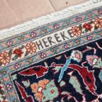 Hereke Turks Perzisch Oosters Vintage Handgeknoopt Tapijt thumbnail 10