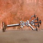 Xl Brutalist Candle Holder 115 Cm With Hammerd Feet thumbnail 6