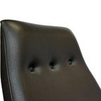 Vintage Fauteuil Jaren 60 Zwart Louis Van Teeffelen Stijl thumbnail 4