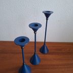 Vintage Set Van 3 Diabolo Kandelaars Memphis Milano Stijl thumbnail 4