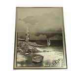 Jean Roy Hardelin - Goudfolie Afbeelding - Gesigneerd - Frankrijk - 1970's thumbnail 2