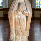 Prachtig Oud Houtsnijwerk Maria Beeldje H 20 Cm thumbnail 3