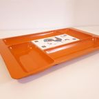 Vintage Hapjes Schaal Kaasplank Retro Oranje Jaren 70 thumbnail 5