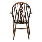 Antieke Houten Windsor Stoel Beuk Olm Wheel Back Chair 19De Eeuw thumbnail 13