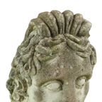 Prachtige Verweerde Apollo Buste Tuinbeeld Gegoten Steen 65cm thumbnail 13