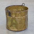 Antieke Karakteristieke Koperen Ketel/ Brandhout Bak Met Hengsel thumbnail 8