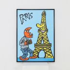 Poster “The Moon Man In Paris” By Hervé Di Rosa, 1990S thumbnail 2