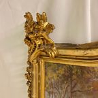 Grote Antieke Spiegel Met Bladgoud Lijst 173 X 92Cm thumbnail 4