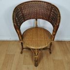 Vintage Bamboe Fauteuil, Rattan Stoel, Stoeltje thumbnail 7