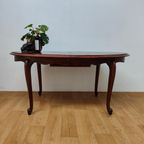 Vintage Eetkamertafel Ovale Uitschuifbare Eettafel, Tafel Mahoniehout thumbnail 6