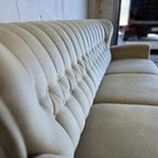 Vintage Beige Zetel / Canapé / Couch Met Franjes thumbnail 10