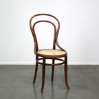 Originele Antieke Bentwood Thonet Bistro Stoel Model Nr. 14 Met Een Nieuwe Gematte Zitting thumbnail 2