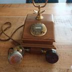 Vintage Houten Draaischijf Telefoon Ptt thumbnail 3