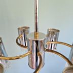 Space Age Kroonluchter In Verchroomd Metaal En Messing, 1970 thumbnail 10