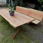 Prachtige Grote Boomstam Tuinset : Tuintafel En Bank 220 Cm thumbnail 8