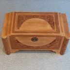Chinese Carved Camphor Wooden Box thumbnail 4