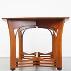 Zeer Mooie 4 Tot 6 Persoons Art Nouveau Design Eetkamertafel Van Schuitema Met Prachtige Details thumbnail 4
