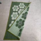 Vintage Aabe Zuiver Scheerwollen Deken Groen Met Bloemmotief thumbnail 7