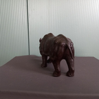 Beeld, Leer Grote Decoratieve Neushoorn thumbnail 6