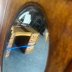 Vintage Drieluik Spiegel / Retro Oude Houten Wandspiegel thumbnail 9