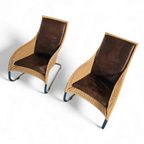 2 X Weighty Rattan Lounge Chair 1990s thumbnail 4