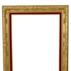 Vintage Vergulde Lijst Barok Stijl Rood Fluweel Klassiek 66x56cm thumbnail 11
