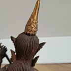 Brons Beeldje Van Een Thaise Muzikant thumbnail 2