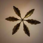 Zeldzame Mid-century "leaf" Luster Van Angelo Lelii Voor Arredoluce, 1970 thumbnail 12