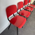 4 Rode Revolt Stoelen Friso Kramer Voor Ahrend De Cirkel Jaren'60 thumbnail 6