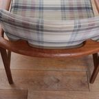 Vintage Design Fauteuil Teak + Nieuwe Stoffering Naar Wens thumbnail 9