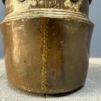 Antieke Geel Koperen Pot Of Ketel thumbnail 12