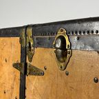 Oshkosh Steamer Trunk Antiek thumbnail 15